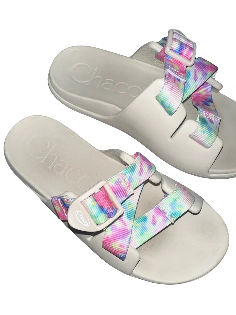 Chaco Chillos Light Tie-dye Comfort Waterproof Slide Sandal Girls Sz 2
